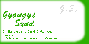 gyongyi sand business card